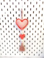 Crochet Heart ornament pattern, Amigurumi keychine, Wall Hanging décor, Valentine decoration - Image 11
