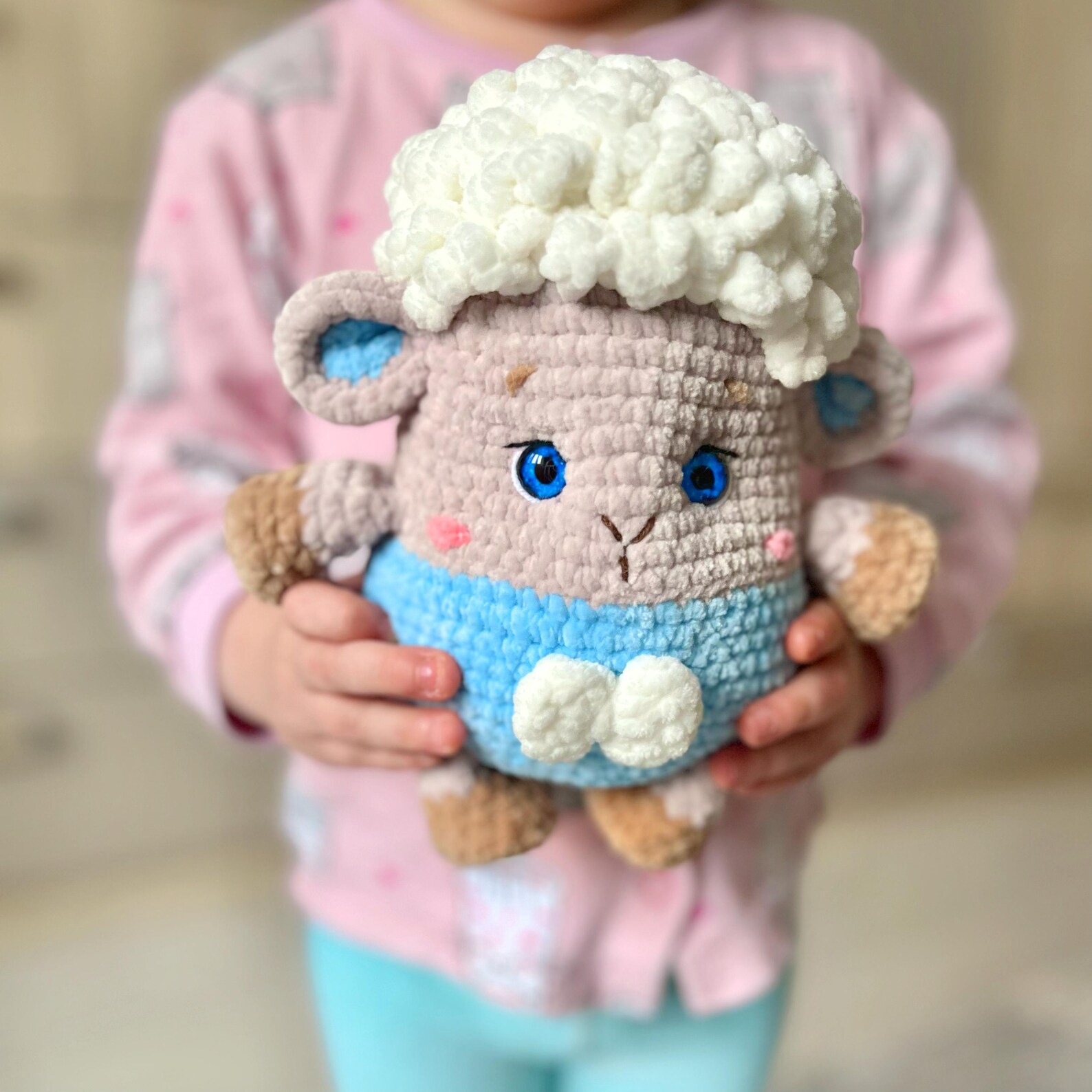 il_1588xN.7580250761_lwpm Crochet Lamb Pattern: Amigurumi plush Easter Toy, Soft animal, Easter egg (PDF Pattern) - Image 1