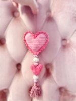 Crochet Heart ornament pattern, Amigurumi keychine, Wall Hanging décor, Valentine decoration - Image 10