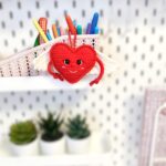 Crochet Heart Pattern: Amigurumi Valentines Day decoration, Keychain toy (PDF pattern)