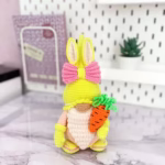 Crochet Easter Bunny gnome pattern: Amigurumi Eggs, Toys patterns, Rabbit decor, Holiday gnomes (PDF Pattern)