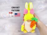 Crochet Easter Bunny gnome pattern: Amigurumi Eggs, Toys patterns, Rabbit decor, Holiday gnomes (PDF Pattern) - Image 4