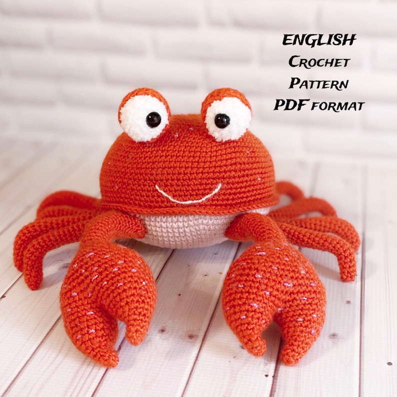 il_794xN.7549023995_gk1h Crochet Crab Amigurumi Pattern: English PDF, Sea Creature - Image 1