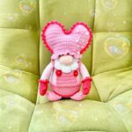Crochet Valentine’s gnome pattern: Amigurumi toy, Easter decoration, Holiday gnome, English doll tutorial PDF - Image 3
