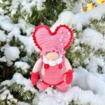 Crochet Valentine’s gnome pattern: Amigurumi toy, Easter decoration, Holiday gnome, English doll tutorial PDF - Image 7