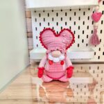 Crochet Valentine’s gnome pattern: Amigurumi toy, Easter decoration, Holiday gnome, English doll tutorial PDF - Image 8
