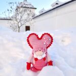 Crochet Valentine’s gnome pattern: Amigurumi toy, Easter decoration, Holiday gnome, English doll tutorial PDF