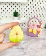 Crochet Easter Bunny Basket Pattern: Amigurumi Eggs, Chicken, Toys (PDF Pattern) - Image 4