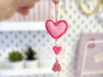 Crochet Heart ornament pattern, Amigurumi keychine, Wall Hanging décor, Valentine decoration - Image 7
