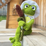 Crochet Frog Pattern: Amigurumi Plush Toy with Cap (PDF Pattern)