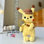 Pikachu Crochet Pattern | 27/10.63 Inch Pokemon Plush Doll (PDF Pattern)