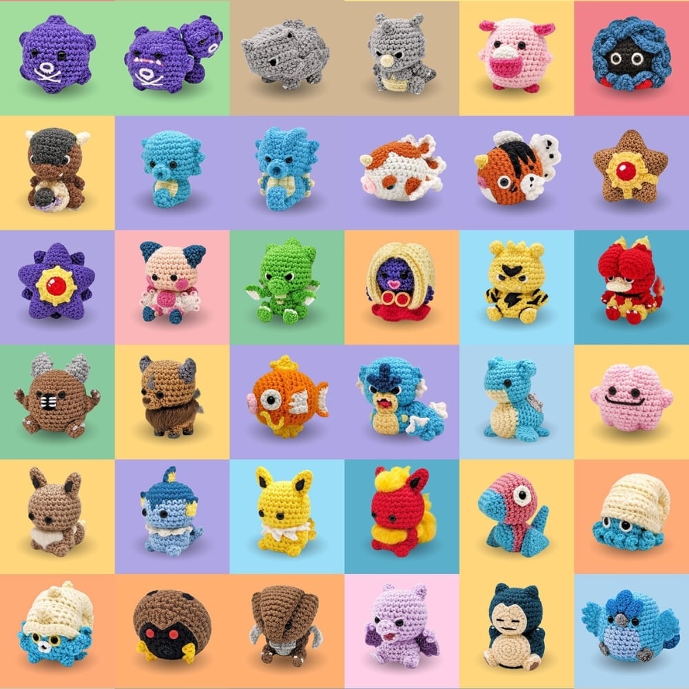 Pokemon crochet pattern bundle preview