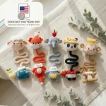 34-in-1 Animal Bundle | Long Neck Bag Charms & Cup Cover Amigurumi | PDF + Video Tutorial - Image 21