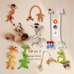 34-in-1 Animal Bundle | Long Neck Bag Charms & Cup Cover Amigurumi | PDF + Video Tutorial - Image 3