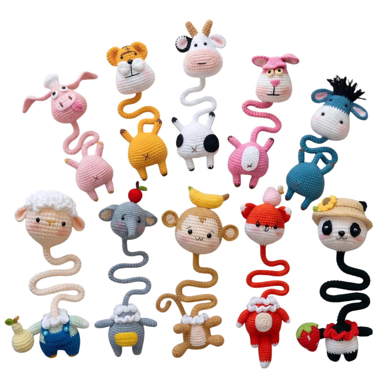 34-in-1 animal crochet pattern bundle preview